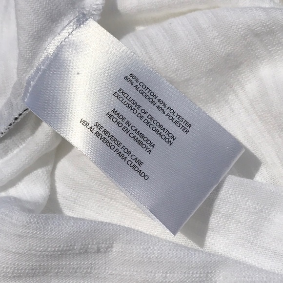 NWT Eddie Bauer White Baseball Style Ladder Trim T Shirt Size Small - Picture 15 of 16